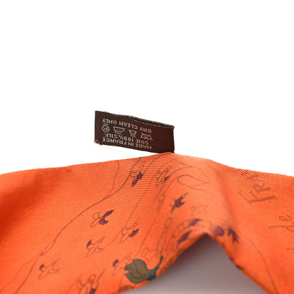 Hermes Silk Pavois Twilly Orange 4 of 4