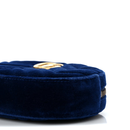 Gucci Velvet Matelasse GG Marmont Belt Bag 95 38 Cobalt Blue 8 of 8