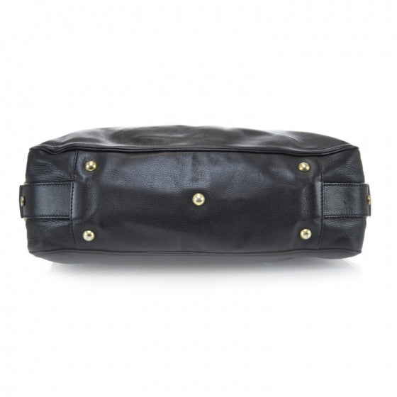 Leather Muse Messenger Bag Black