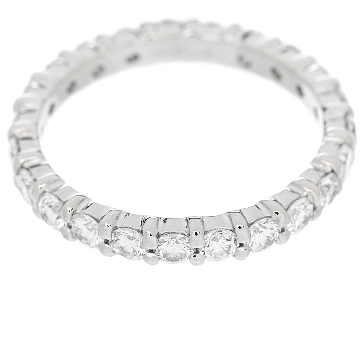 Parker & West by FASHIONPHILE Platinum Diamond 1.00ct Full Eternity Band Ring 47 4.25 6 of 8