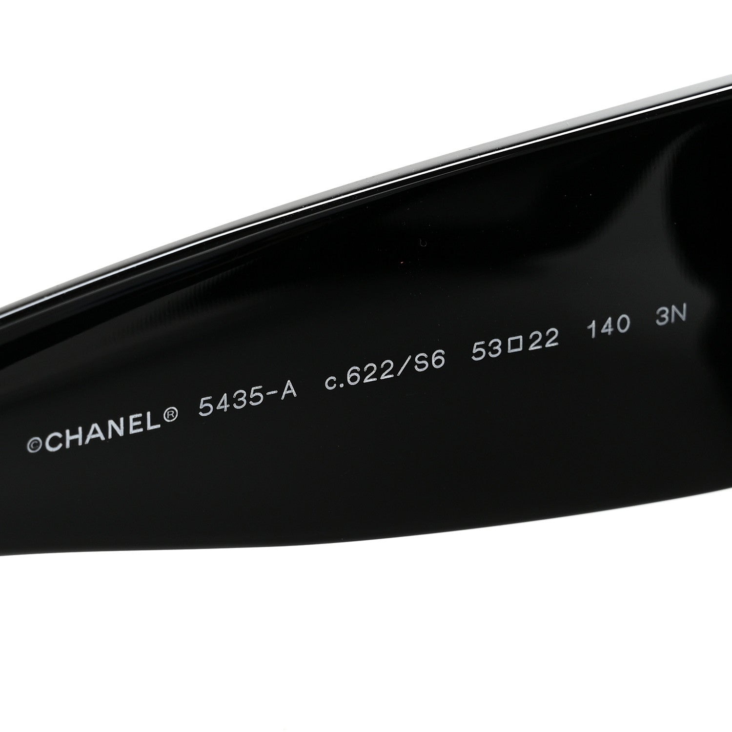 Chanel Acetate Rectangle Sunglasses 5435 Black 5 of 7