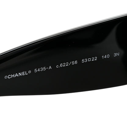 Chanel Acetate Rectangle Sunglasses 5435 Black 5 of 7