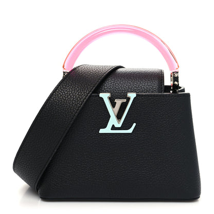 Louis Vuitton Taurillon Plexiglass Mini Capucines Black Pink Blue 1 of 9