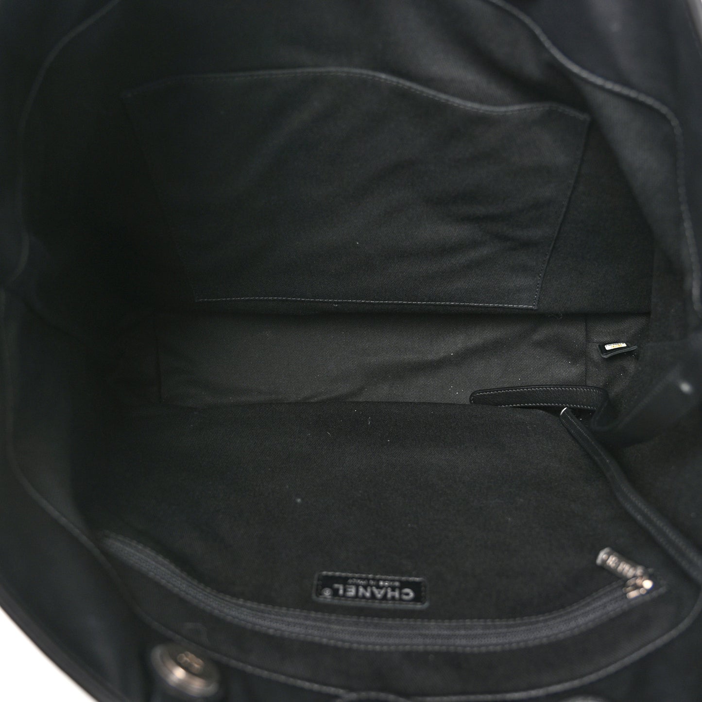 Calfskin Large Coco Eyelets Shopping Tote Black