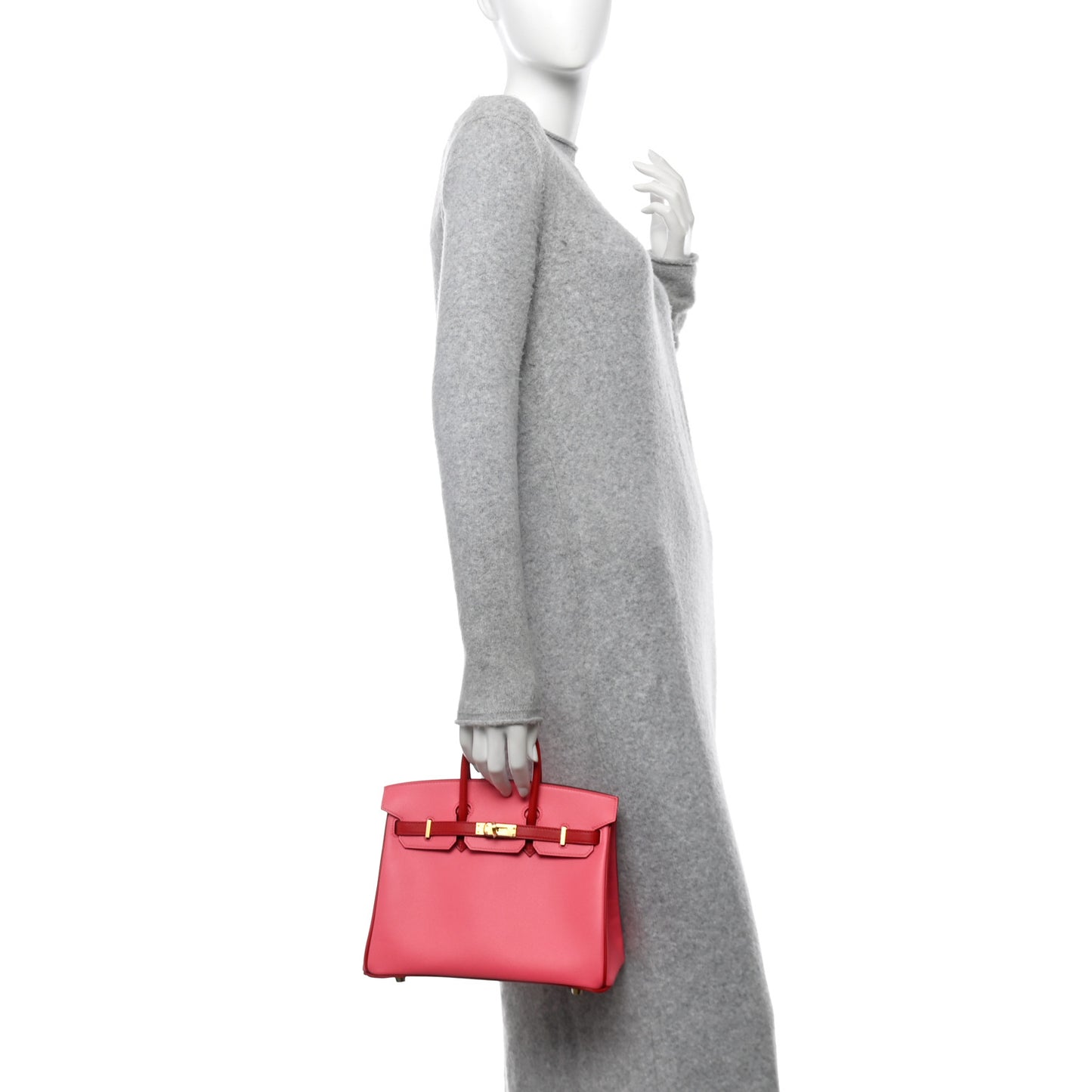 Epsom Horseshoe Birkin 25 Rose Azalee Rouge Casaque