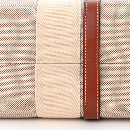 Chloe Cotton Calfskin Large Woody Ribbon Tote White Brown 11 of 12