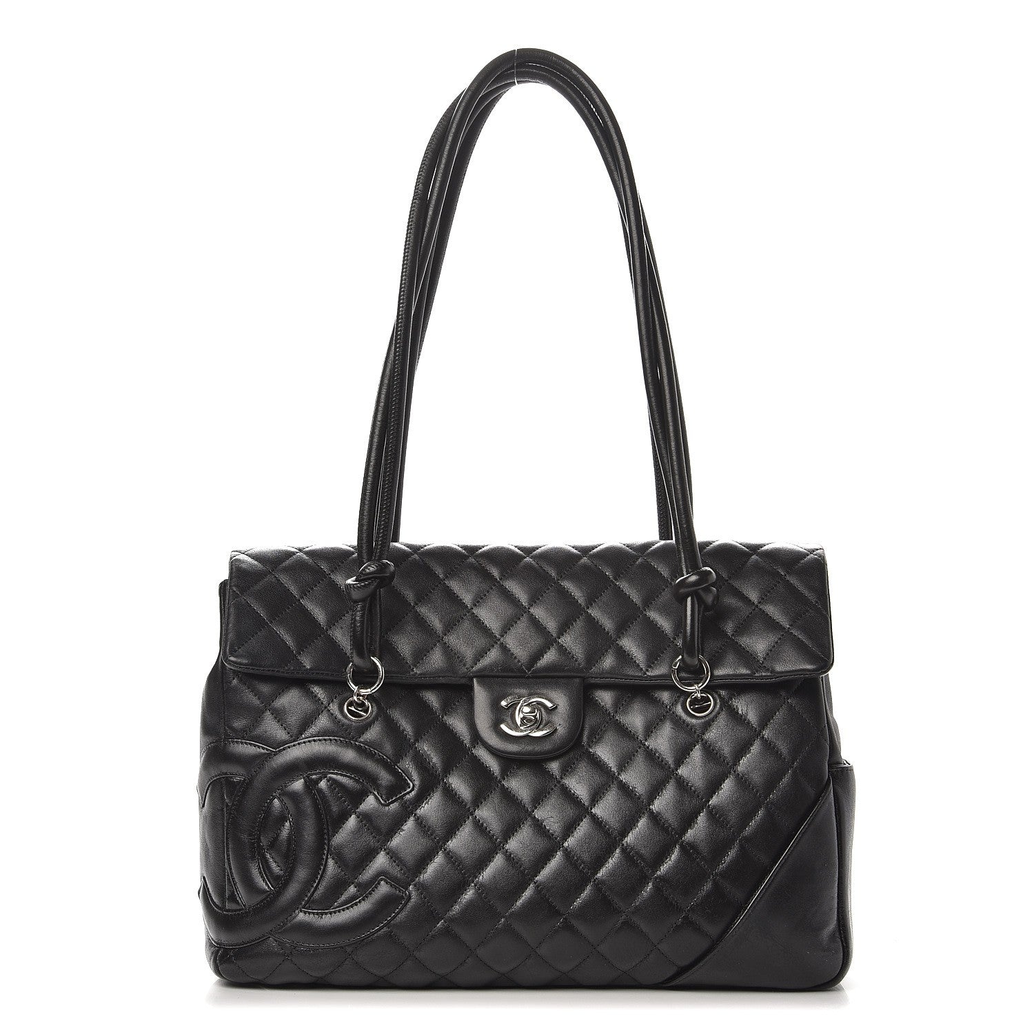 Chanel Calfskin Quilted Large Cambon Flap Black 1 of 12