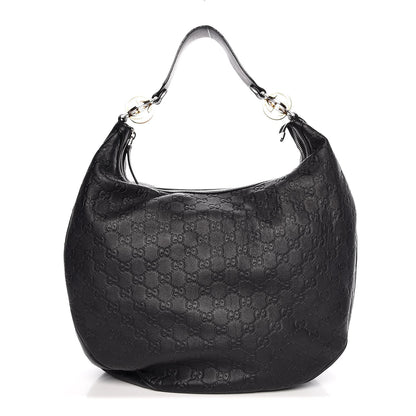 Gucci Guccissima Large GG Twins Hobo Black 1 of 7