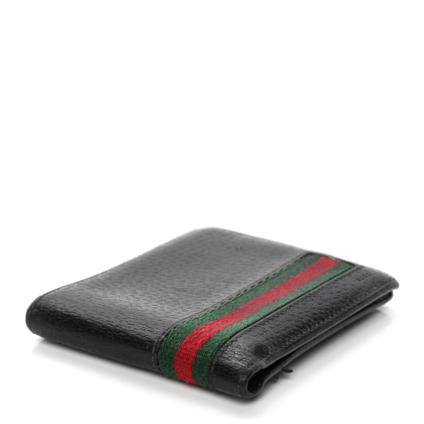 Calfskin Web Bi-Fold Wallet Black