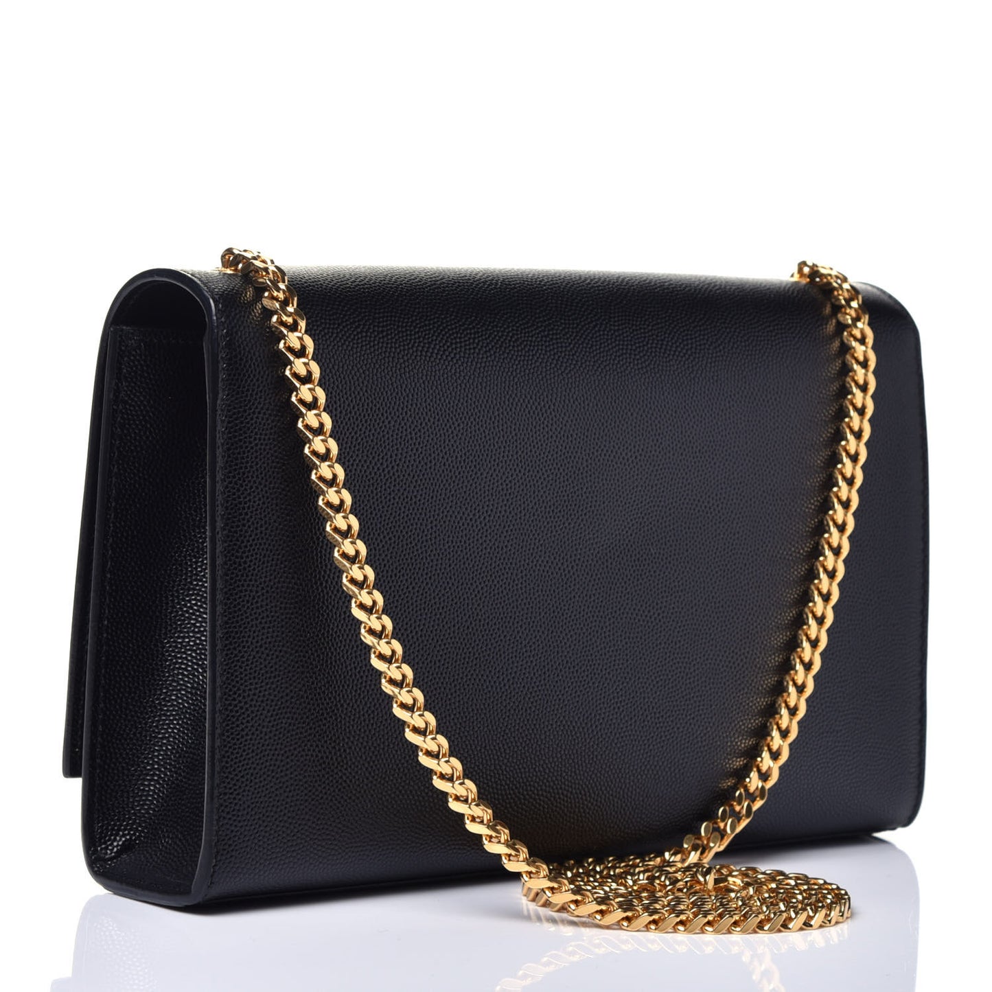 Grain De Poudre Medium Classic Monogram Kate Satchel Black