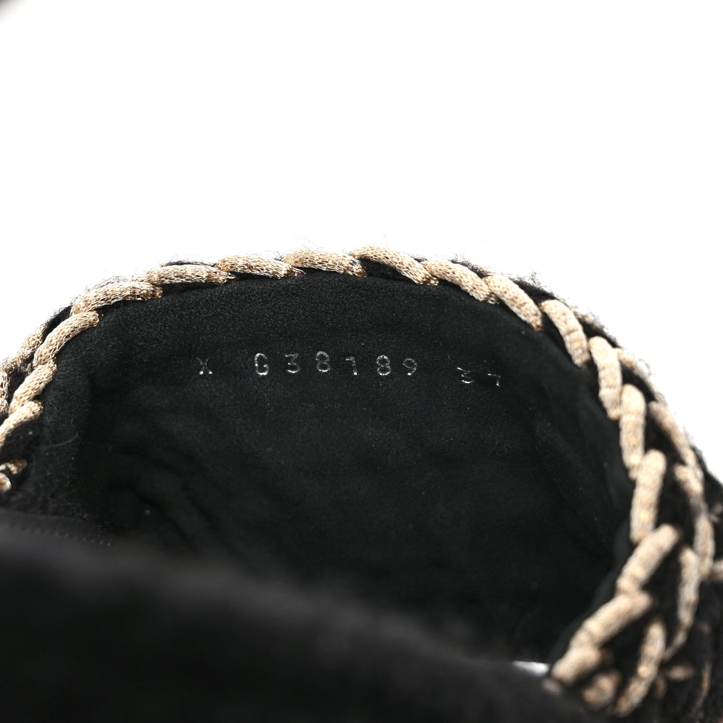 Braided Knit CC Mules 37 Black Gold