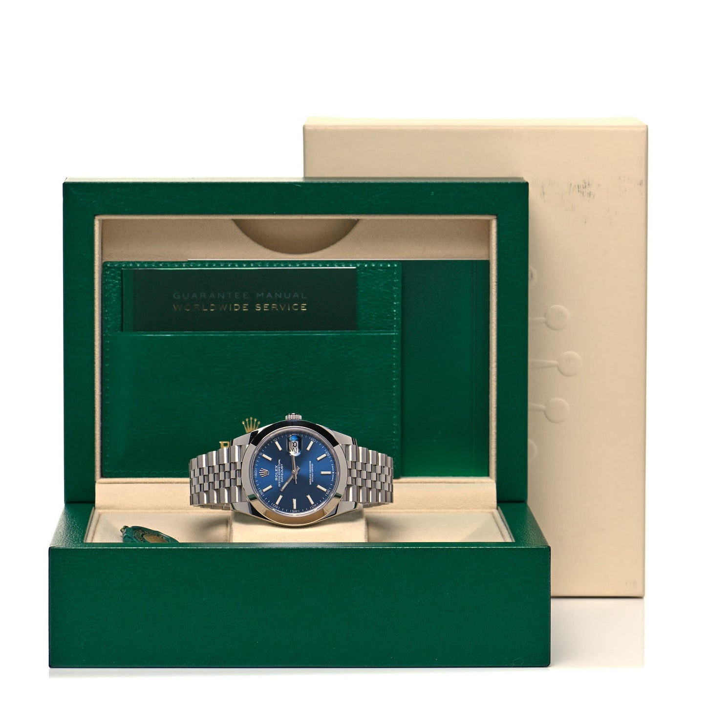 Stainless Steel 41mm Oyster Perpetual Datejust Watch Blue 126300