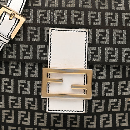Fendi Zucchino Vitello Crossbody Black White 7 of 17