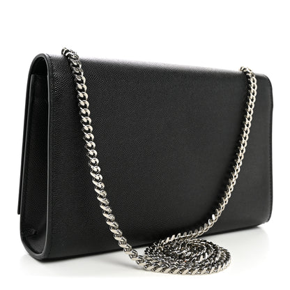 Saint Laurent Grain De Poudre Medium Classic Monogram Kate Tassel Satchel Black 2 of 8