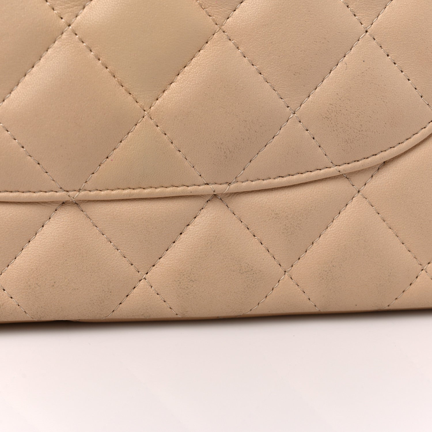 Chanel Lambskin Quilted Jumbo Double Flap Beige Clair 13 of 13