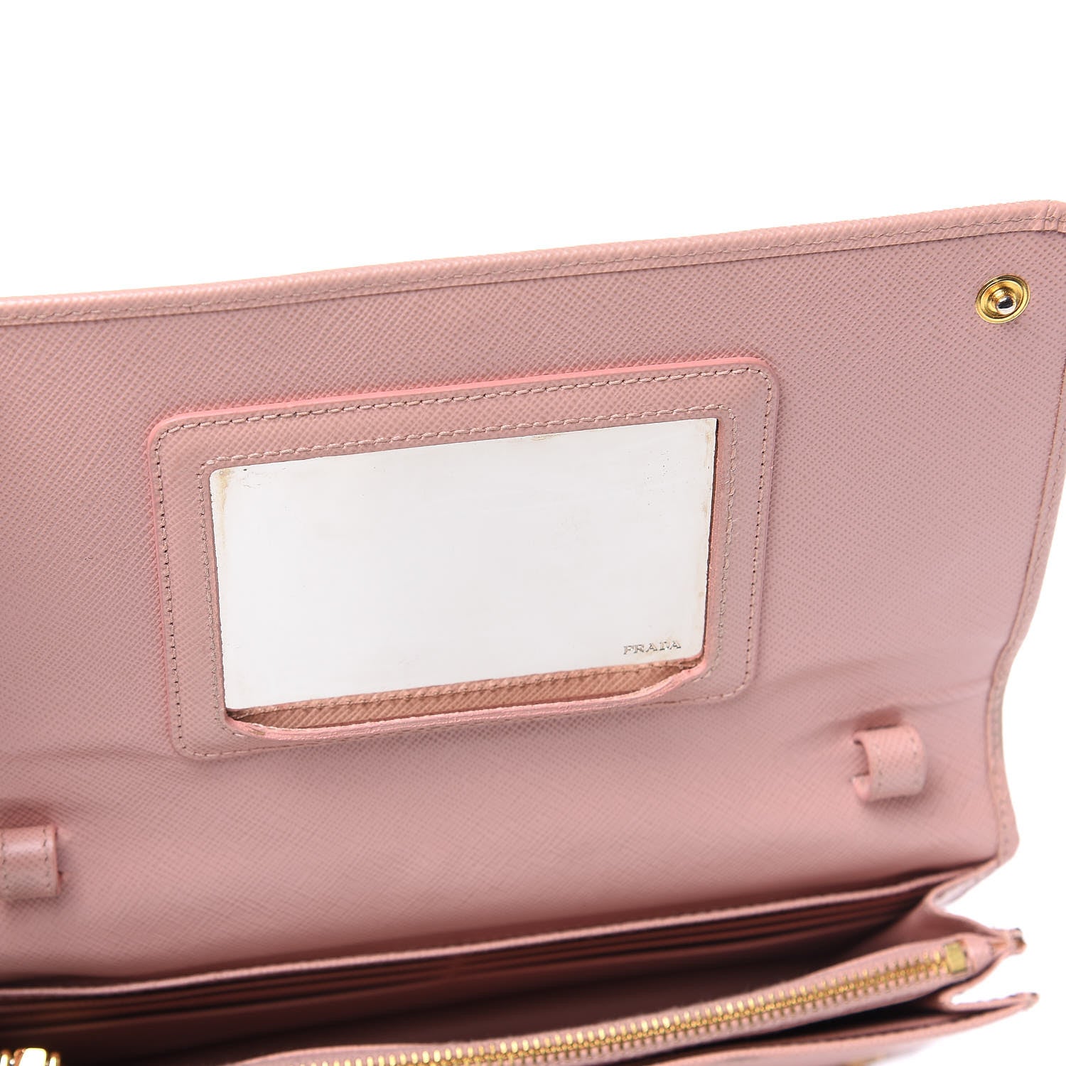 Prada Saffiano Metal Flap Wallet with Strap Orchidea 8 of 24