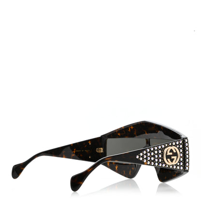 Gucci Crystal Rectangular Frame Sunglasses GG0357S Tortoiseshell 4 of 10