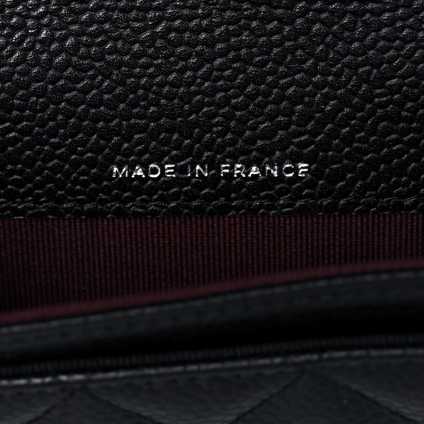 Caviar Quilted Flap Card Holder Wallet Black