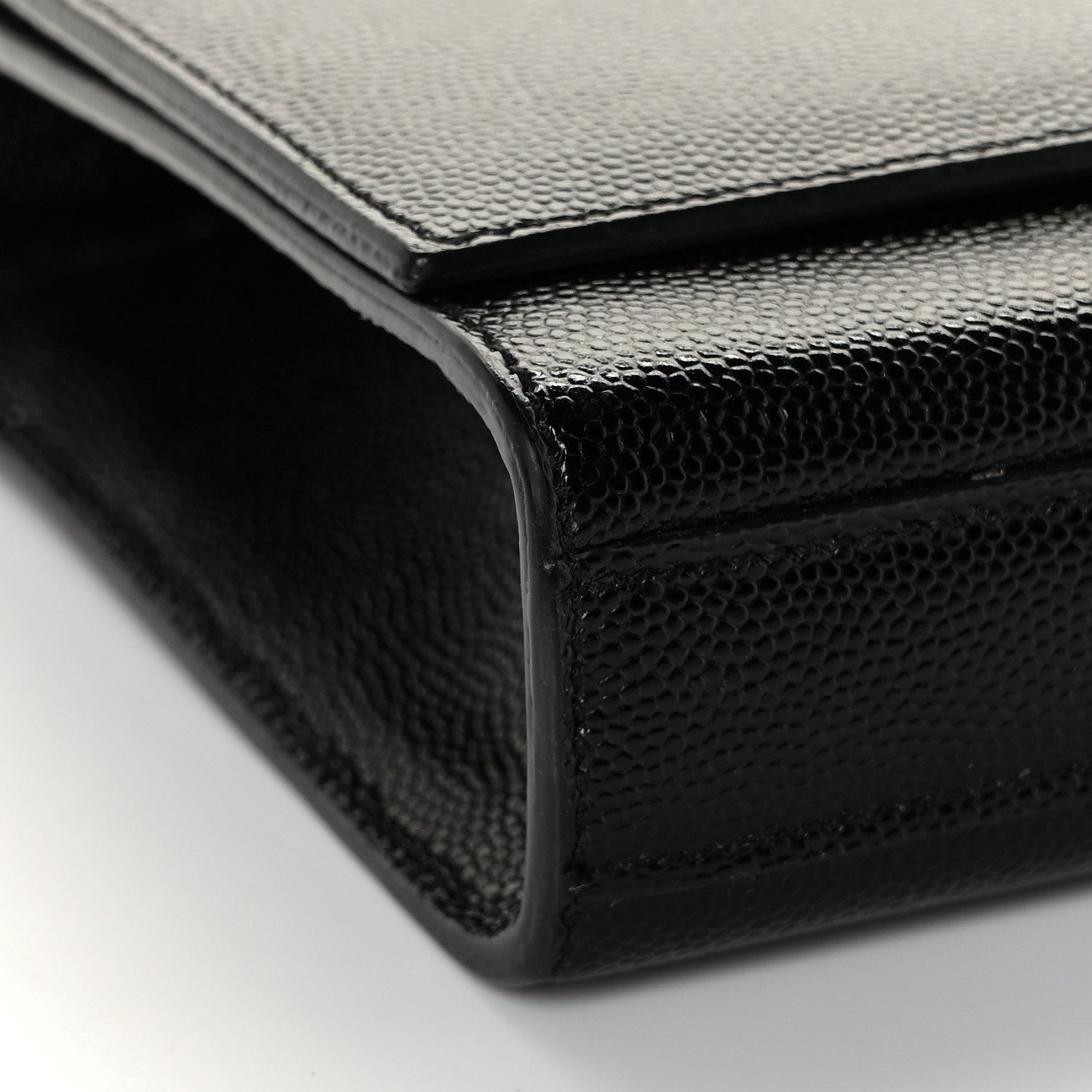 Saint Laurent Grain De Poudre Monogram Cassandre Clutch Black 8 of 11