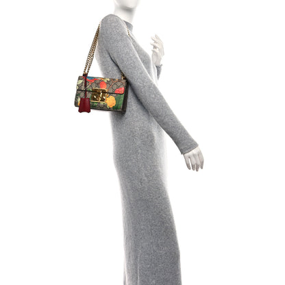 Gucci GG Supreme Monogram Tian Small Padlock Shoulder Bag Beige Multicolor New Acero 2 of 9