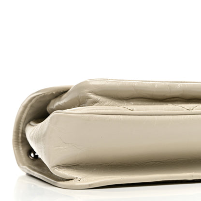 Saint Laurent Crinkled Calfskin Matelasse Monogram Baby Niki Chain Satchel Ivory 9 of 11