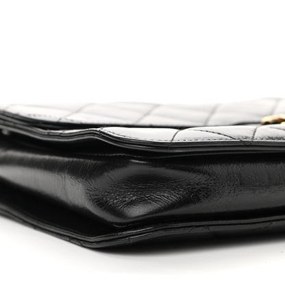 Chanel Glazed Calfskin Quilted Large Perfect Edge Flap Black 9 of 11