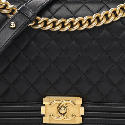 Chanel Lambskin Quilted New Medium Boy Flap Black 7 of 14