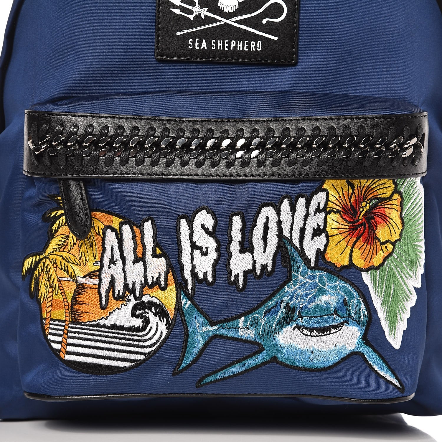 Stella McCartney Eco Nylon X Parley Falabella Go Backpack Blue 9 of 9