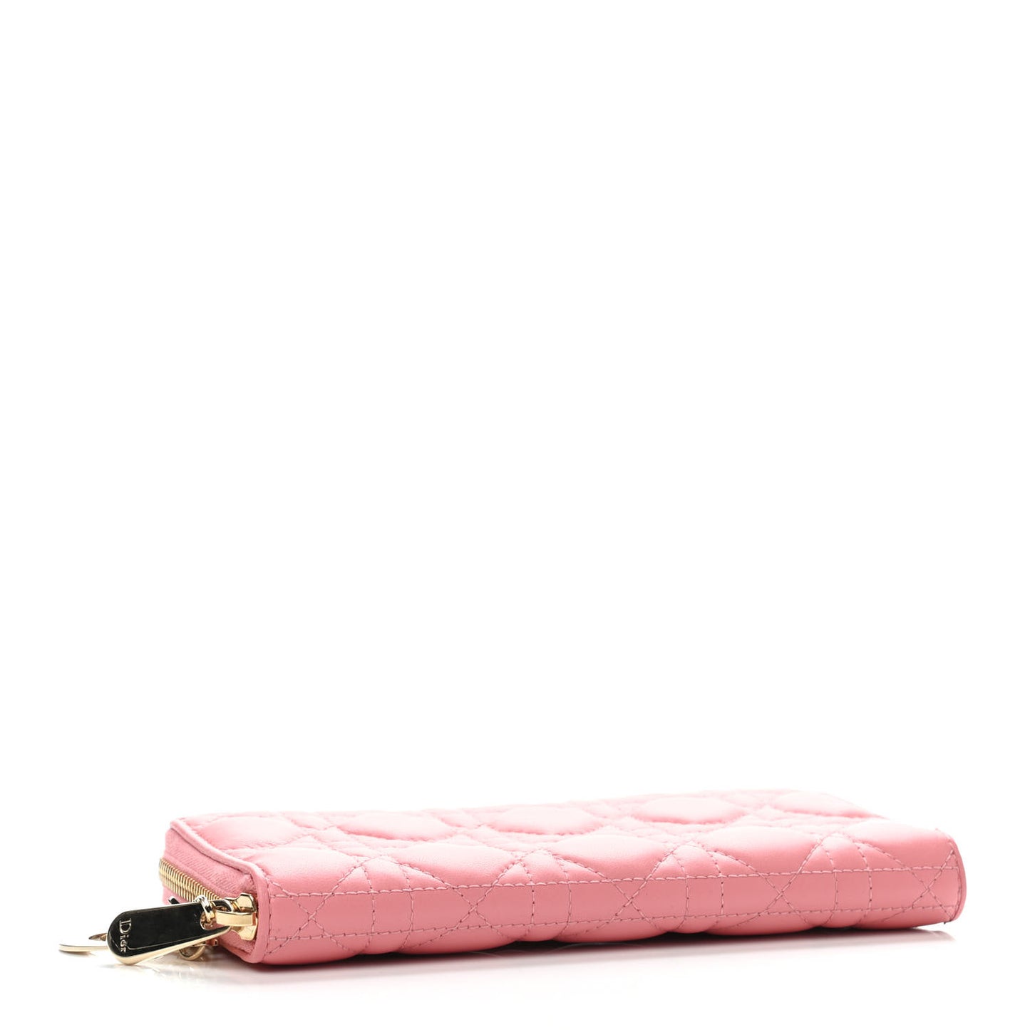 Lambskin Cannage Lady Dior Voyageur Wallet Pink