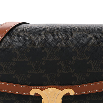 Celine Calfskin Triomphe Canvas Teen Triomphe Bag Tan 9 of 11