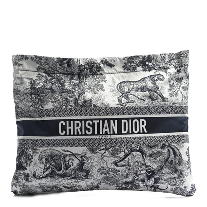 Christian Dior Embroidered Toile De Jouy Diortravel Zipped Pouch Blue 1 of 7