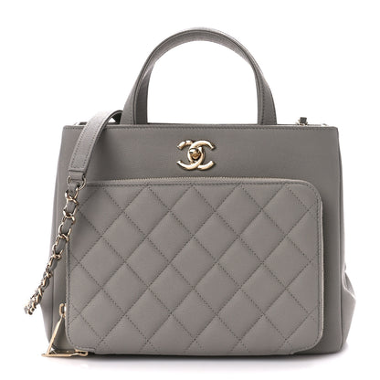 Chanel Caviar Quilted Small Business Affinity Shopping Bag Grey 1 of 13