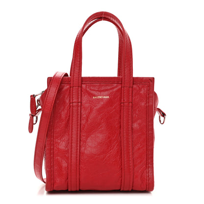 Balenciaga Agneau Arena XXS Bazar Shopper Tote Rouge Cardinal 1 of 10