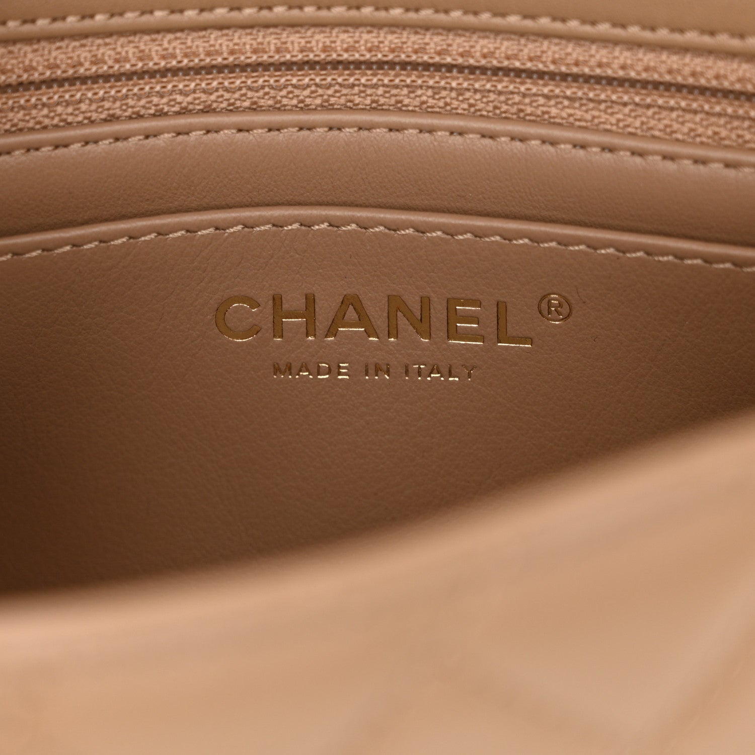 Chanel Lambskin Quilted Mini Pearl Crush Flap Dark Beige 6 of 11