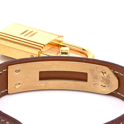 Hermes Stainless Steel Courchevel 20mm Kelly Cadena Quartz Watch Gold 4 of 4