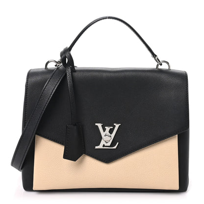 Louis Vuitton Soft Calfskin My Lockme Top Handle Vanille Black 1 of 9