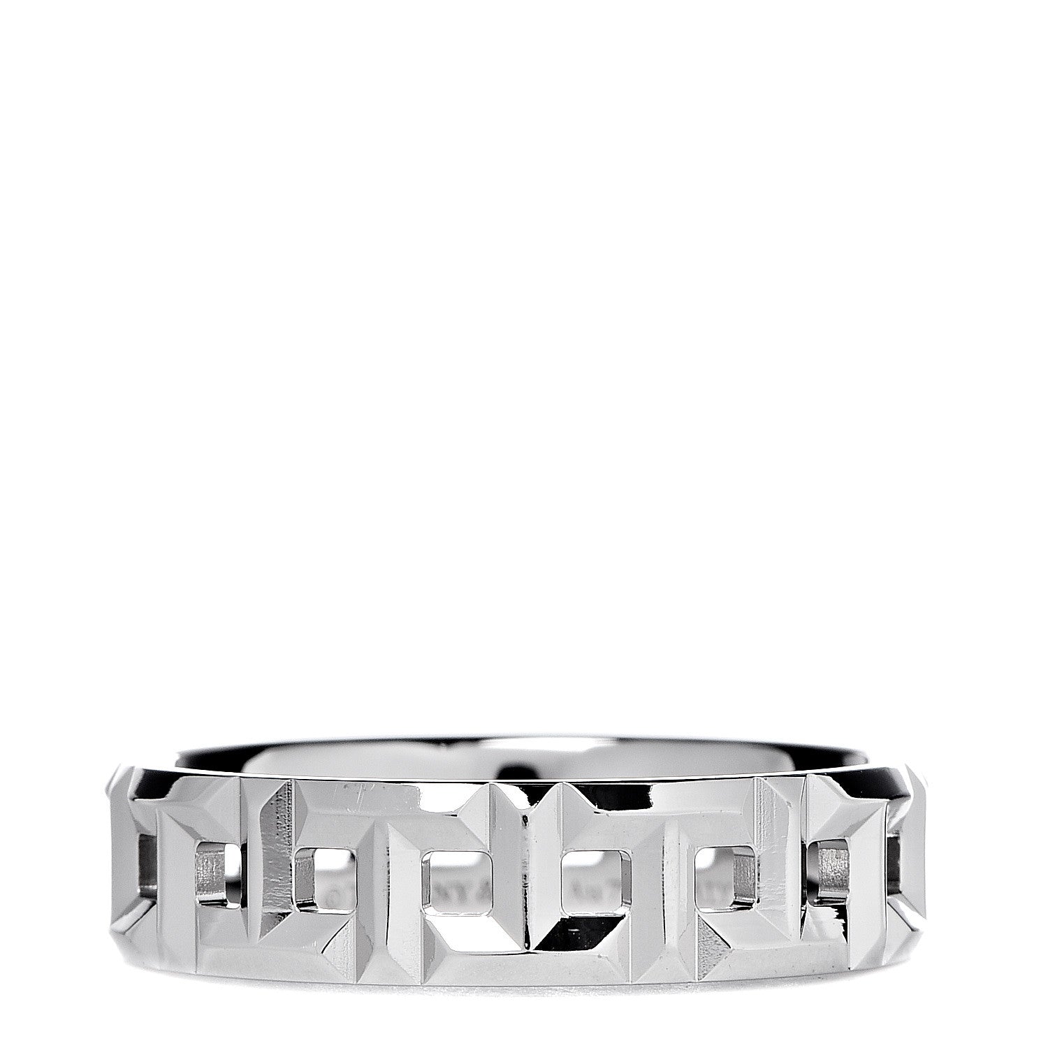 Tiffany 18K White Gold T True Wide Ring 61 9.75 1 of 4