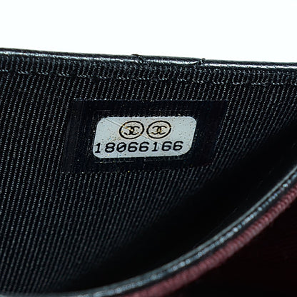 Chanel Lambskin Quilted Flap Card Holder Black 8 of 9