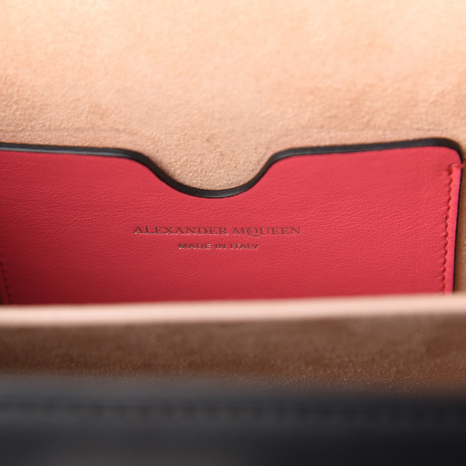 Alexander McQueen Grained Calfskin Box Shoulder Bag 16 Black Pink 5 of 10