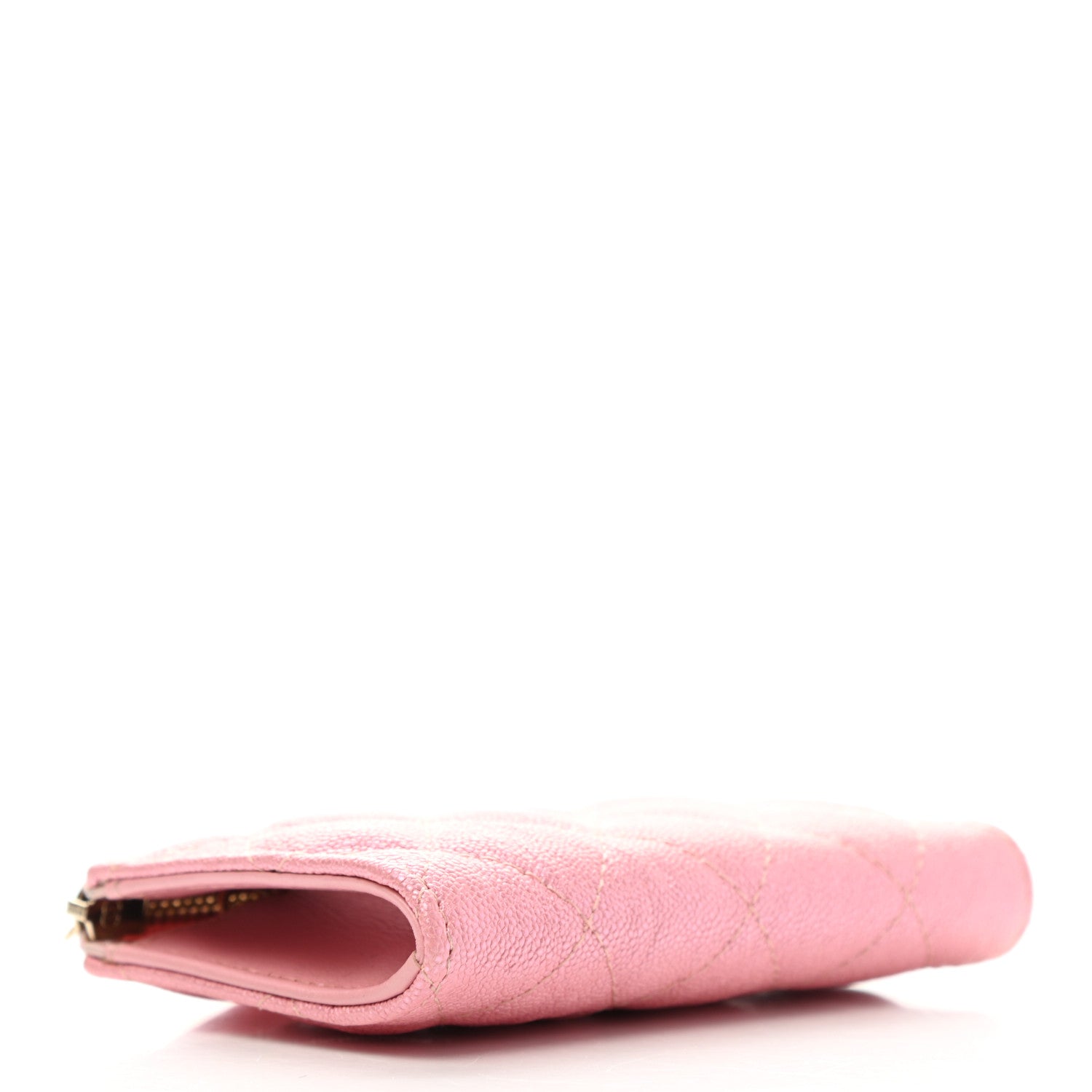 Chanel Iridescent Caviar Quilted Zipped Key Holder Case Rose Pink 4 of 10