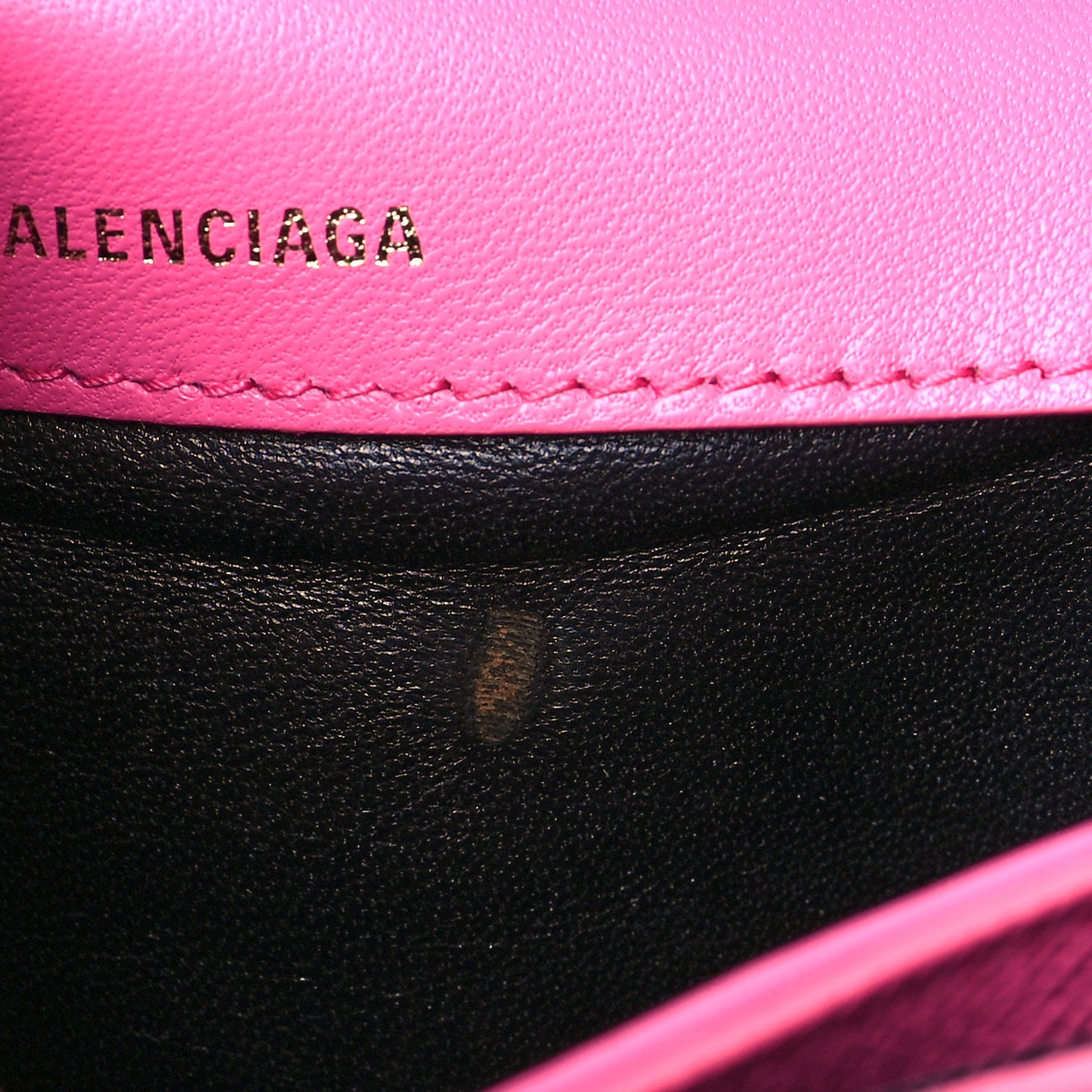 Signature Grained Calfskin Logo Print Ville Day Bag XS Rose Bubblegum Black