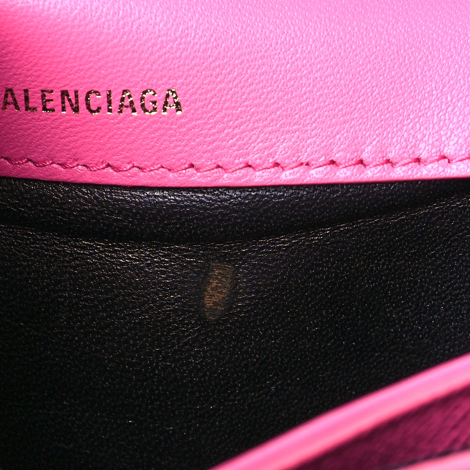 Balenciaga Signature Grained Calfskin Logo Print Ville Day Bag XS Rose Bubblegum Black 9 of 9