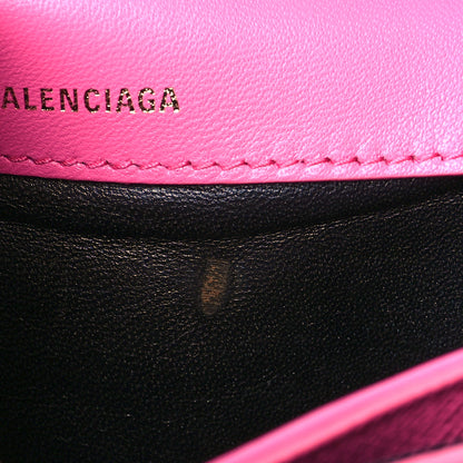 Balenciaga Signature Grained Calfskin Logo Print Ville Day Bag XS Rose Bubblegum Black 9 of 9
