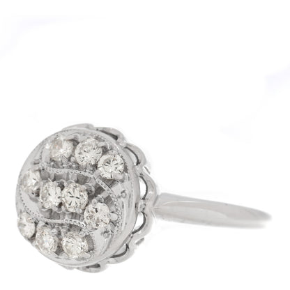 Parker & West by FASHIONPHILE 14K White Gold Diamond .40ctw Round Cocktail Ring 53 6.5 3 of 8