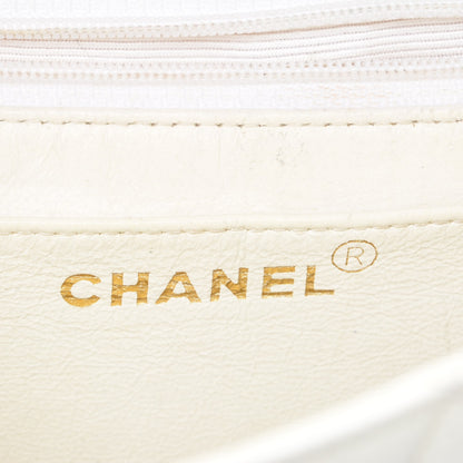 Chanel Caviar Quilted Medium Single Flap White 6 of 13