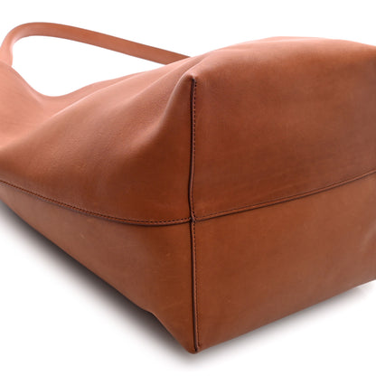 The Row Polished Saddle Calfskin Large N/S Park Tote Dark Cuir 8 of 9