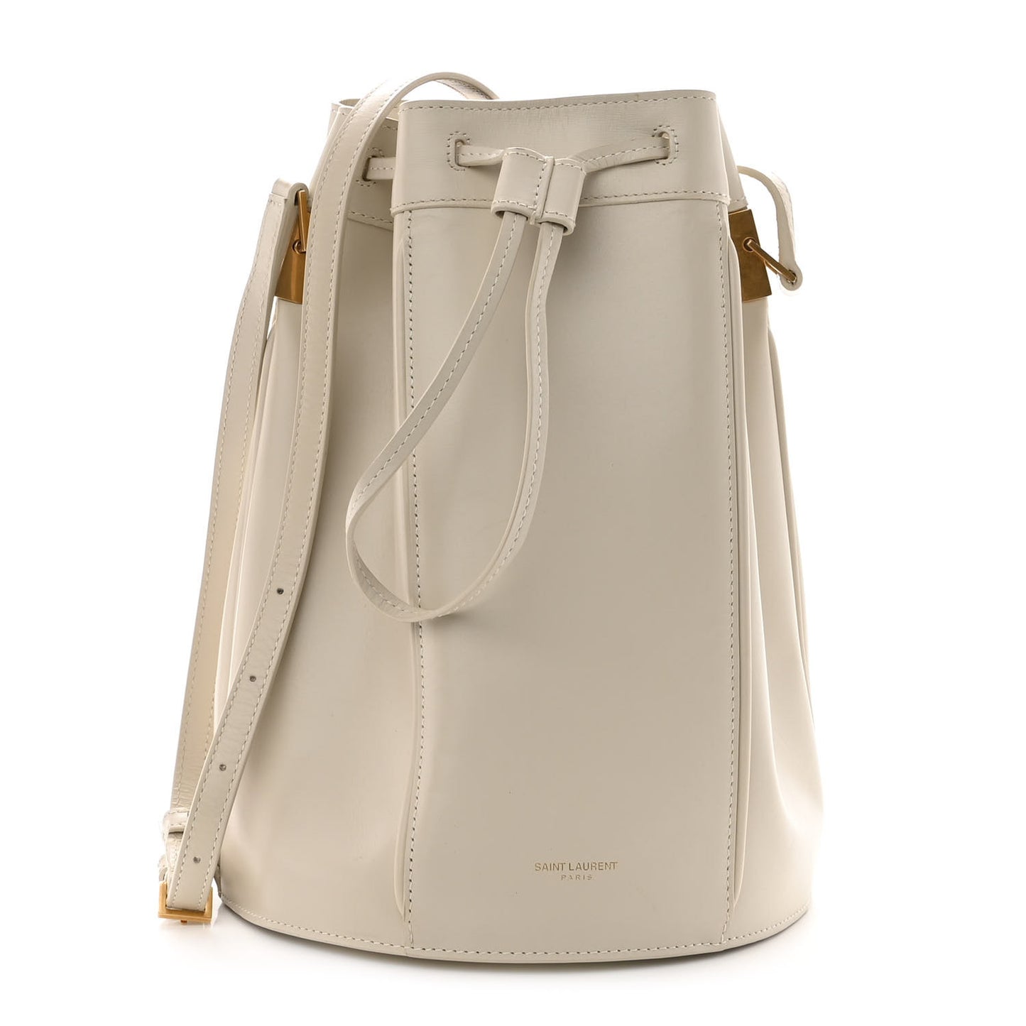 Smooth Calfskin Medium Talitha Bucket Bag Vintage White