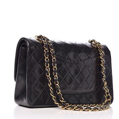 Chanel Lambskin Quilted Medium Double Flap Black 4 of 14