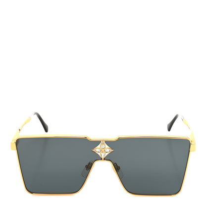Louis Vuitton Acetate Swarovski Crystal Cyclone Sunglasses Z1700U Gold 2 of 8