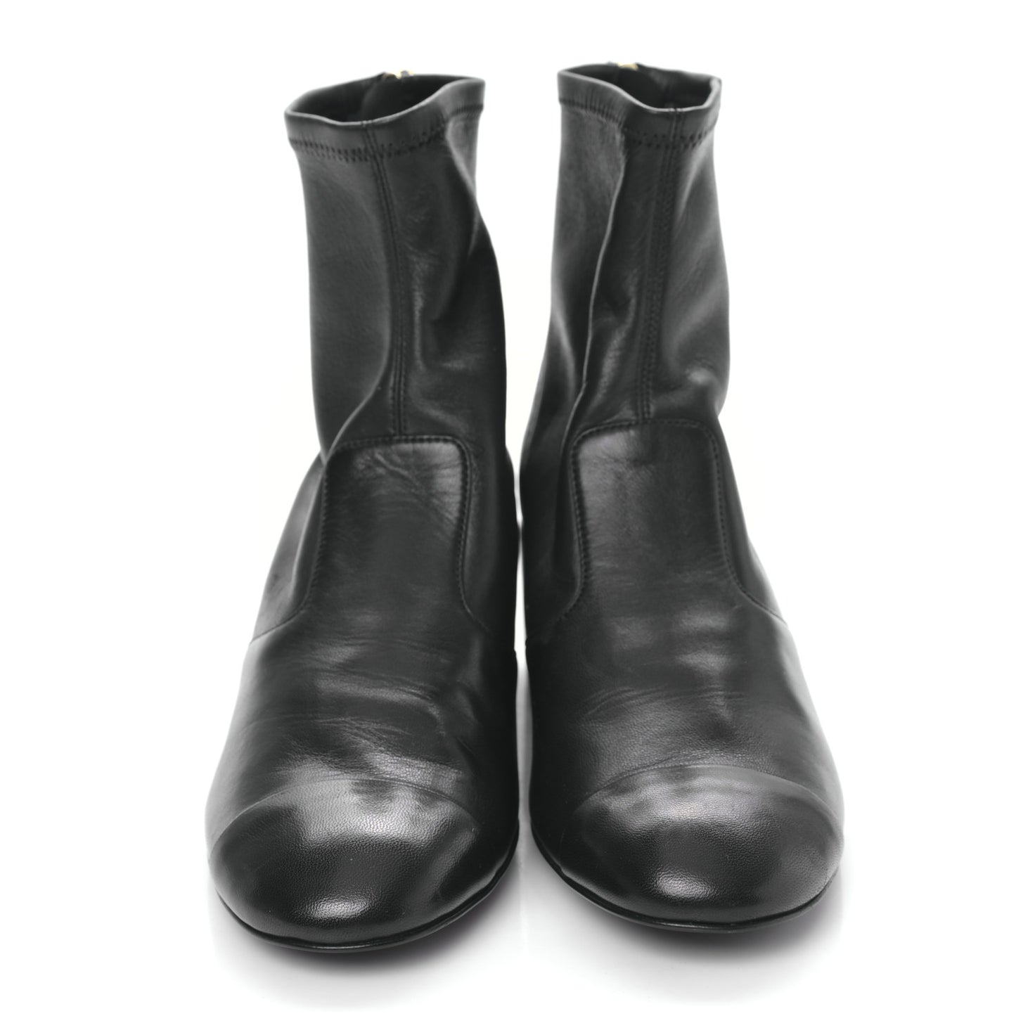 Lambskin Logo Ankle Boots 36.5 Black